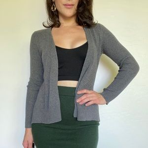 Talbots Petites Gray Cardi